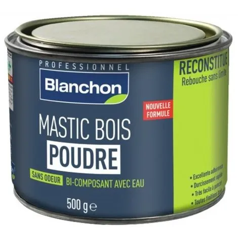 BLANCHON Mastic à Bois Wood Mastic Bi-composant Teinte Bois Blond 500 G 1 BLANCHON Mastic à Bois Wood Mastic Bi-composant Teinte Bois Blond 500 G