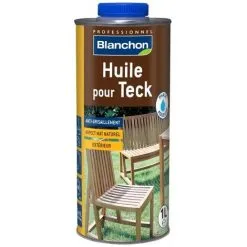 BLANCHON Huile En Phase Acqueuse Pour Bois Exotiques, Hydrofuge, Aspect Mat, Bidon 2,5l