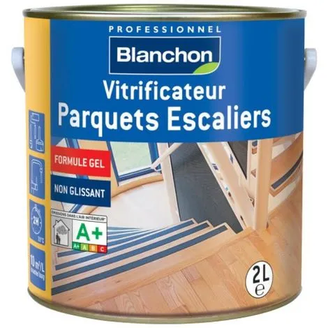BLANCHON Vitrificateur Parquets-escaliers Aqua-polyuréthane En Phase Aqueuse Finition Incolore Mat Bidon De 2 Litres - Mat 1 BLANCHON Vitrificateur Parquets-escaliers Aqua-polyuréthane En Phase Aqueuse Finition Incolore Mat Bidon De 2 Litres - Mat