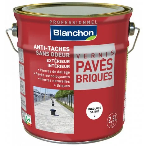 BLANCHON Vernis Pavés Briques Incolore Satiné - 2.5L - Incolore 1 BLANCHON Vernis Pavés Briques Incolore Satiné - 2.5L - Incolore