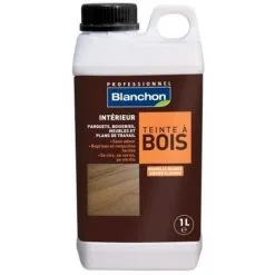 BLANCHON Teinte à Bois Aqua-polyuréthane, Utilisable Sur Parquets, Boiseries, Meubles Et Lambris , Finition Noyer, Bidon 1l