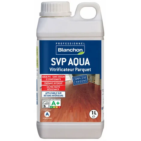 BLANCHON Vitrificateur Parquet "SVP AQUA" Pro Effet Nature 1L - Incolore 1 BLANCHON Vitrificateur Parquet "SVP AQUA" Pro Effet Nature 1L - Incolore
