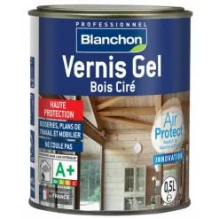 BLANCHON Vernis Gel Bois Ciré Air Protect® Chêne Moyen | 0,5 L - Chêne Moyen