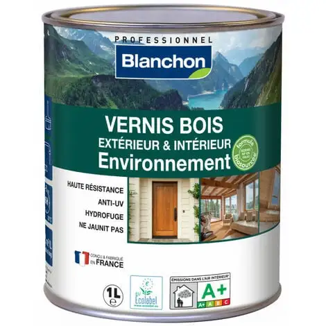 BLANCHON Vernis Bois Intérieur/Extérieur Environnement Biosourcé | 1 L - Incolore 1 BLANCHON Vernis Bois Intérieur/Extérieur Environnement Biosourcé | 1 L - Incolore