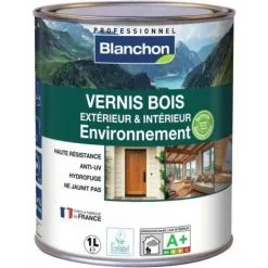 BLANCHON Vernis Bois Extérieur Intérieur Environnement Avec 80 Dingrédients Biosourcés Incolore Satiné Pot De 25l - Satiné