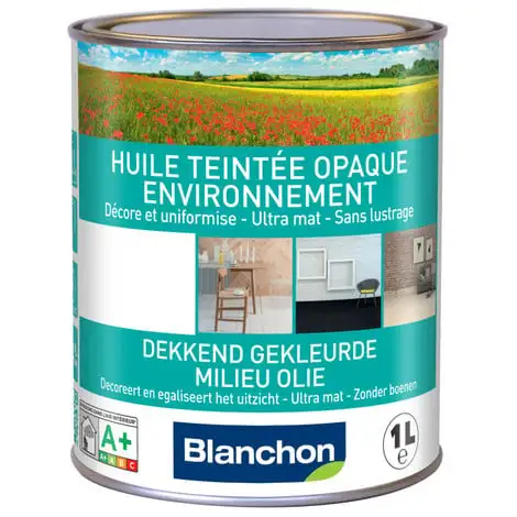 BLANCHON Huile Teintée Opaque Environnement Noir 1L - Noir 1 BLANCHON Huile Teintée Opaque Environnement Noir 1L - Noir