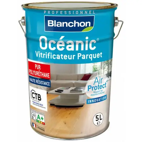 BLANCHON Vitrificateur Parquet OCEANIC 5L Cire Naturelle - Incolore 1 BLANCHON Vitrificateur Parquet OCEANIC 5L Cire Naturelle - Incolore