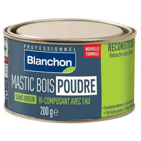 BLANCHON Mastic Bois Poudre - Chêne Rustique - 200 G 1 BLANCHON Mastic Bois Poudre - Chêne Rustique - 200 G