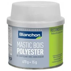 BLANCHON Mastic Bois Polyester - Chêne - 670g - Chêne