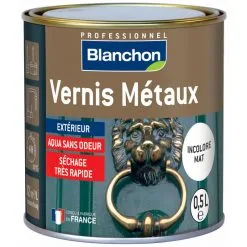 Vernis Métaux Incolore Mat Blanchon 0.5L - Incolore