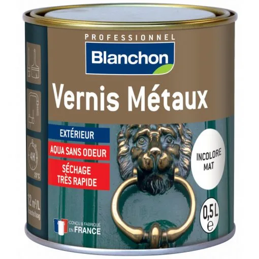 Vernis Métaux Incolore Mat Blanchon 0.5L - Incolore -Magasin D'usine Blanchon vernis metaux incolore mat blanchon 05l incolore L 46633 19846434 1